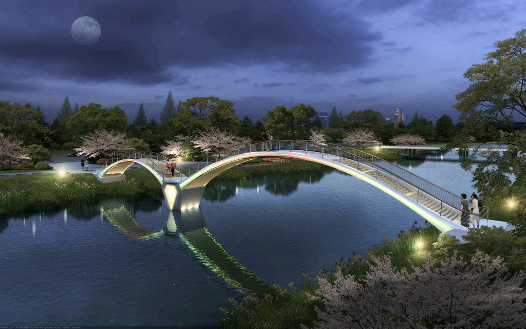 Wishipu, Binhai Tang River 및 Ringcheng River 스포츠 토토 사이트 추천 조경 육교 1_1.jpg